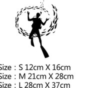 Resim N454-boyutu L-1-siyah-moda Mızrak Balıkçılık Dalış Zıpkın lar Ussr Eğlenceli Vinil Araba-şekillendirici Araba Etiket 