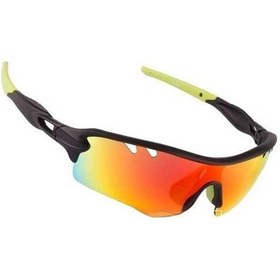 Resim Dancemonkey Bisiklet Gözlükleri - Erkek Kadın Maraton Gözlükleri Siyah Gazlı Bez Yeşil 