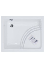 Resim Waterway Claire Oturmalı Mini Dikdörtgen Küvet 90x70 H:43 Gövde Metal Ayak Ön Panel 