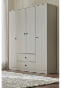 Resim Enza Home Kalinsta 4 Kapaklı Gardırop - Beyaz 
