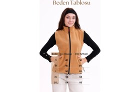 Resim Monox Kadın Slim Fit Tam Fermuarlı Polar Yelek 