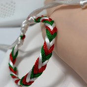 Resim Orta Doğu Bayrağı Tasarımlı, Ulusal Renklerde El Dokuma İp Bilezik - Sınır Ötesi Satış Çocuğu 
