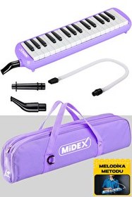 Resim Midex ML-32PU 32 Tuşlu Metod Hediye Mor Melodika Seti 