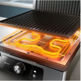 Resim Özbience Vacumix 5000 Serisi 2200W Izgara ve Tost Makinesi Tam Açılır, HD6301 