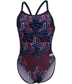 Resim Arena Kıkko Pro Kadın Yüzücü Mayosu 005902417 Kırmızı - Siyah 