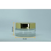 Resim Krem Kutusu 30 ml (15 Adet) Boş Şeffaf Sarı Kapaklı Kavanoz 