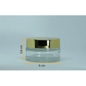 Resim Krem Kutusu 30 ml (15 Adet) Boş Şeffaf Sarı Kapaklı Kavanoz 