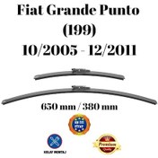 Resim Fiat Linea 323 2007 2008 2009 2010 2011 2012 Uyumlu Ön Cam Muz Tipi Silecek Süpürgesi Seti 650/380mm Silbak 