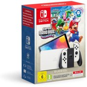 Resim Nintendo Switch OLED Oyun Konsolu + Super Mario Bros. Wonder + 12 Ay Switch Online Paket 