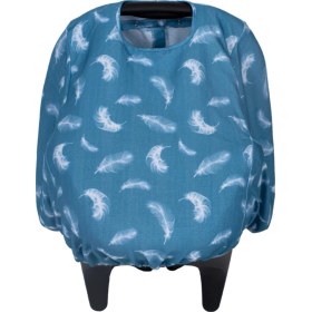Resim Unisex Bebek Mavi Tüy Fiyonklu Ana Kucağı Örtüsü 