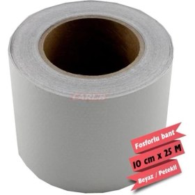 Resim Carub Fosforlu Bant 10Cmx25M Beyaz Petekli Br2407603 