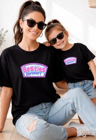 Resim genosha Anne Kız 100% Pamuk T-shirt Mama Mini Mother Daughter TEKLİ FİYAT 