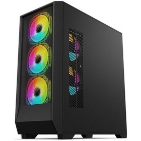 Resim Iromx Orenda Btx-75g3 750w 4x12cm Argb Fan Atx 2xusb2.0/1xusb3.0 360mm Soğutucu Destekli Siyah Kasa 