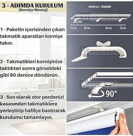 Resim Güneşlik (Düz) Stor Perde ntworkavmstor1201, Beyaz, 220 x 260 