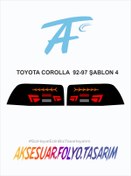 Resim aksesuar folyo tasarım Toyota Corolla 1992-1997 (Efsane Kasa) Stop Folyo 
