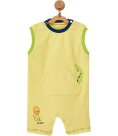 Resim Andywawa Erkek Bebek Hayvan Motifli Sarı Tulum Ac22527 001 