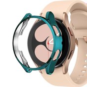 Resim Samsung Galaxy Watch 4 44 MM Kılıf 360 Full Round Soft Silicone Koyu Yeşil Microsonic