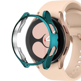 Resim Samsung Galaxy Watch 4 44 MM Kılıf 360 Full Round Soft Silicone Koyu Yeşil 