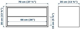 Resim IKEA EKET 2 Çekmeceli Dolap, 70x35x35 cm, Beyaz 
