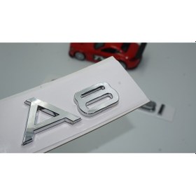 Resim Audi A8 40 TFSi Krom ABS 3M 3D Bagaj Yazı Logo Orjinal Ürün 