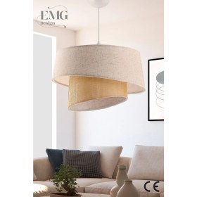 Resim Manolya Modern Kumaş Başlıklı 2 Katlı Yatak Odası Çocuk Odası Salon Mutfak Hol Avize 