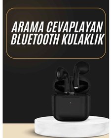 Resim En Çok Tercih Edilen Bluetooth Kulaklık Mikrofonlu Silikonsuz Dokunmatik Kontrol 