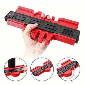 Resim 1 adet 12.7cm/25.4cm Kontur Ölçer Profil Aracı, Ayarlanabilir Hassas Kopya Düzensiz Şekil Çoğaltıcı, Köşeler, Ahşap Şablonlar, Halı, Fayans ve Laminat için Kontur Ölçer, DIY Ahşap İşleme 