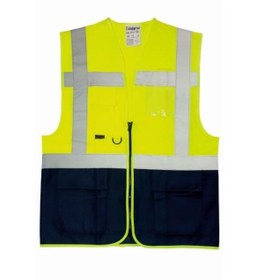 Resim uniwest MÜHENDIS TİPİ CEPLİ, REFLEKTÖRLÜ SARI İKAZ YELEĞİ 