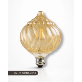 Resim Ack AB59-00420 4W LED Rustik Ampul 2200K Sarı E27 G125 