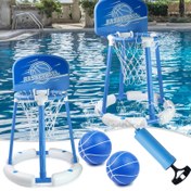 Resim MQUDUO 360° Havuz Basketbol Oyuncak Seti, Mavi, PE (Polietilen), Çocuklar için, Noel/Dünya Dayanışma Günü/Şükran Günü/Paskalya/Yılbaşı Hediyesi 