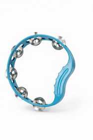 Resim YANKI ZT-10BL Zilli Tef 12'li Set Mavi Renk Metal Zilli Ritim Aleti (Kına Tefi) 