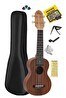 Resim Midex SPA-241 Koa Ağacı Kaliteli Soprano Ukulele Seti 