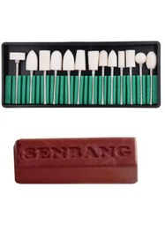 Resim Depolife Dremel Benzeri Gravür Makinaları Kuyumcu Mücevher Parlatma Polisaj Pastası Balmumu 12 Parça Keçe Set 