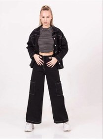 Resim Zekids Kız Çocuk Gabardin Ceket-13921 Siyah 