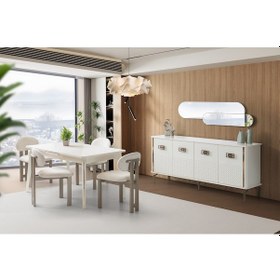 Resim Delüx Mdf Yemek Odası Takımı Aytaşı 