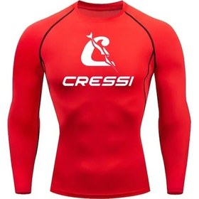 Resim Snapbuy Erkek Uv Koruyucu Rashguard Mayo - Denizanası Önleyici Sörf Dalış T-shirtaltın Altın 