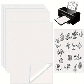 Resim Dikiş için Su Çözünür Stabilizatör Yapışkanlı Baskı Stickerları - A4 Boyut, 3/6/10 Sayfa 