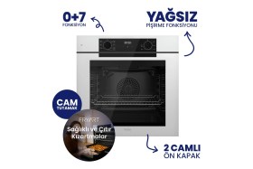 Resim Ferre Fryart Beyaz Cam Ankastre Set | 9 Kademe Ocak | 7 Fonksiyon Fırın | 36 Db Sessiz 
