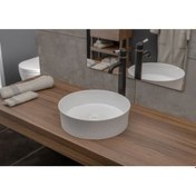 Resim Bocchı Vessel Tezgah Üstü Yuvarlak Vessel 38CM. Lavabo - P. Beyaz 