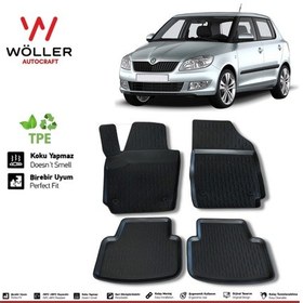 Resim Skoda Fabia Paspas 2008 2014 Arası 3d Havuzlu Paspas 