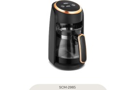 Resim Sinbo SCM-2985 Türk Kahve Makinesi - Rose Gold – Cam Cezveli, Taşma Önleyici Sensörlü 