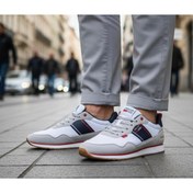 Resim Jagulep Bugatti Model Suni Deri Erkek Beyaz Sneaker 