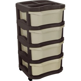 Resim Sağlam Plastik Maxi Büyük Boy Komidin (4 Çekmeceli Sebzelik) Çölbeji 