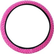 Resim Gül Kırmızı Evrensel Peluş Araba Oto Direksiyon Gidon Koruyucu Güvenlik Dekor Kapakları 