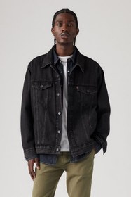 Resim Levi's Oversize Denim Ceket - Erkek Günlük Kot Ceket - Klasik Yaka - Siyah / XL 