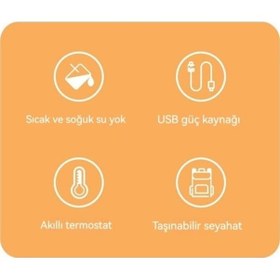 Resim Electronıc Outlet Termos Tcherchi Taşınabilir Sıcaklık Kontrollü Mavi Isıtıcı Çocuk Biberon Isıtma Açık 