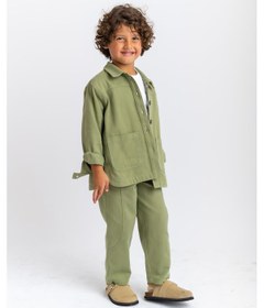 Resim Oliven The Kid Oliventhekid Unisex Gabardin Pantolon Yeşil Yeşil 