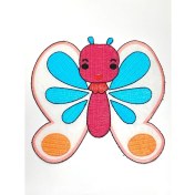 Resim Bebek Battaniye Aplikesi / Bebek ve Çocuk Aplikesi / Büyük Boy / Kelebek 