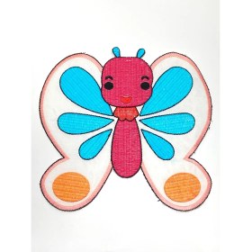 Resim Bebek Battaniye Aplikesi / Bebek ve Çocuk Aplikesi / Büyük Boy / Kelebek 