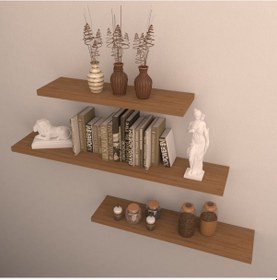 Resim Rafkestir 3 Lü Raf Set ( 90 - 70 - 50 ) Bambu ( Mat ) 